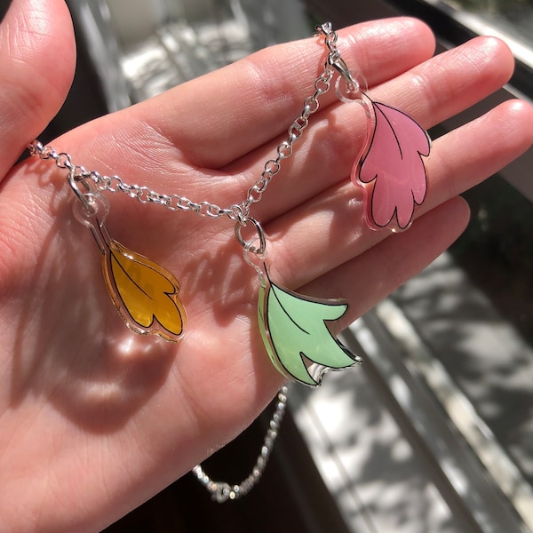 NEW! DOUBLE SIDED Heartstopper Leaves necklace