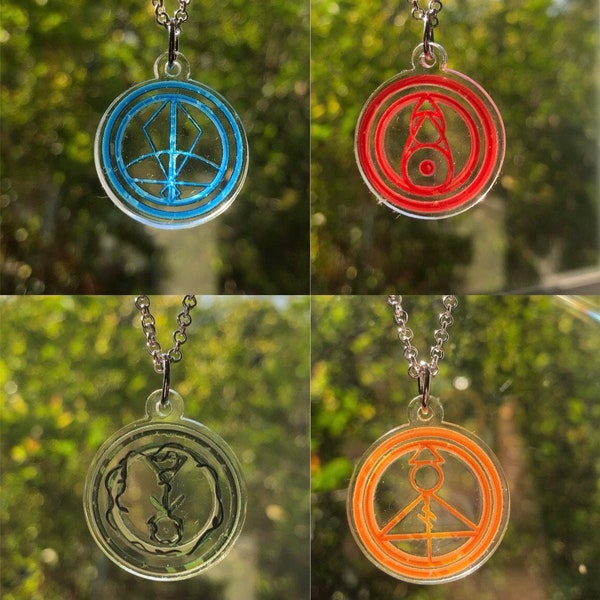 NEW! DOUBLE SIDED Owl House Glyph necklace
