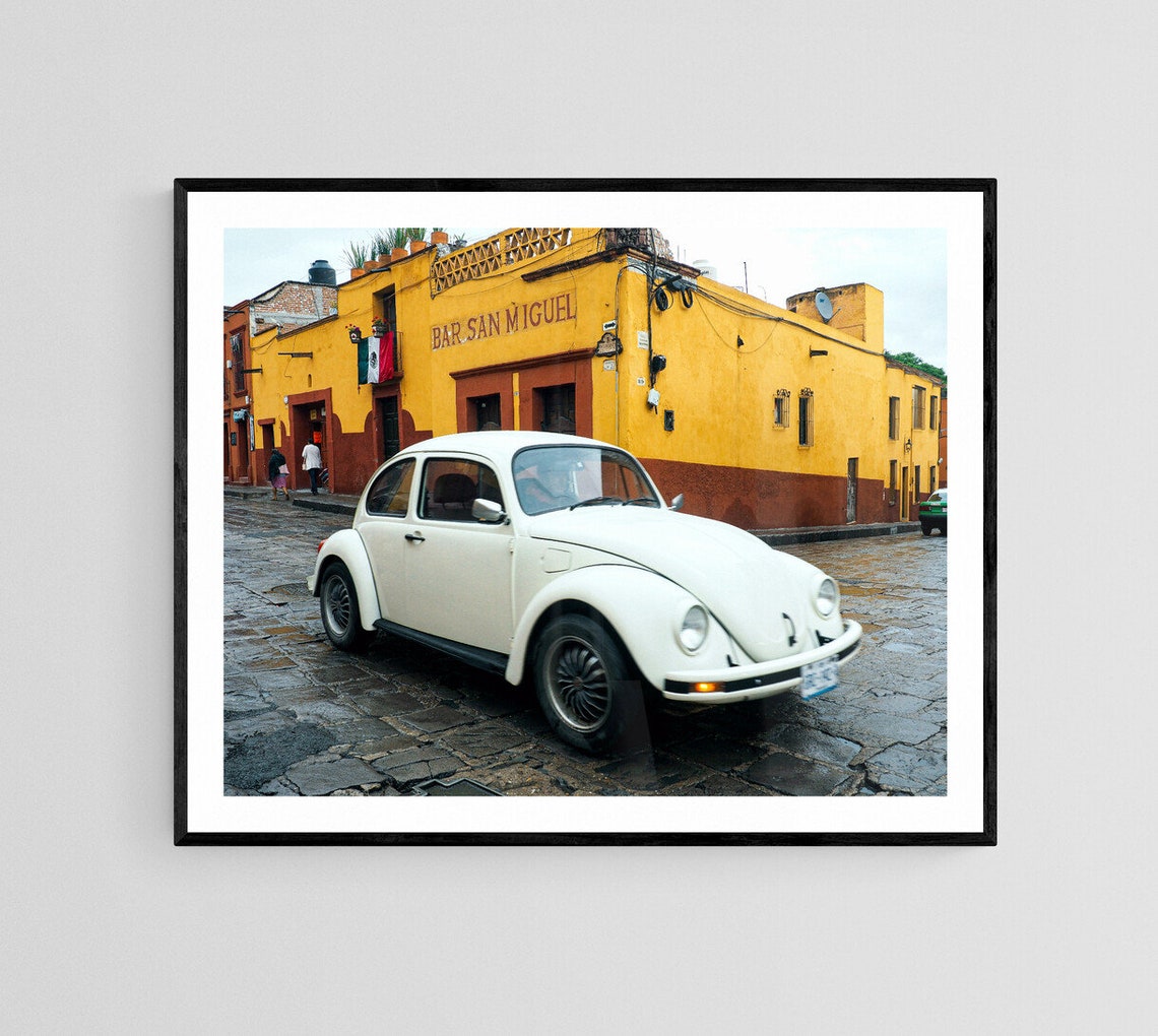 Classic Car Art Volkswagen Beetle Wall Art Vintage VW Beetle Poster Old
