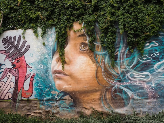 Menina que Passa - The Girl Who Passes By, Murals of San Miguel de Allende 2020 - Limited Edition Photograph