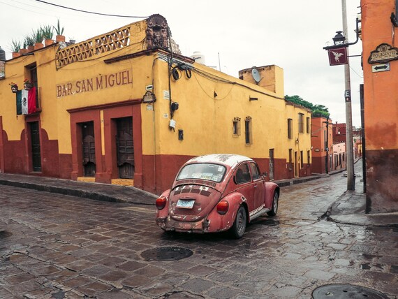 Beetle Bug, San Miguel de Allende, Art Photography, Wall Art Home Decor, Color Photographic Print