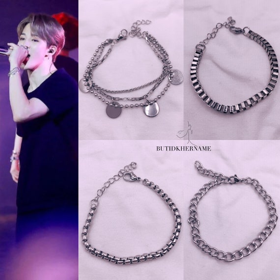 BTS Jimin Inspired Chain Bracelet | Etsy