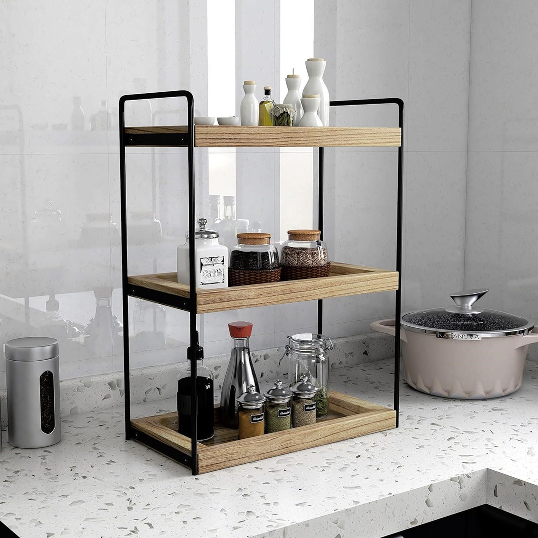 3 Tier Bathroom Counter Organizer, Countertop Bathroom Organizer and