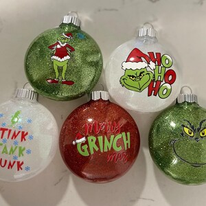 Lot de 2 décorations de Noël inspirées du Grinch