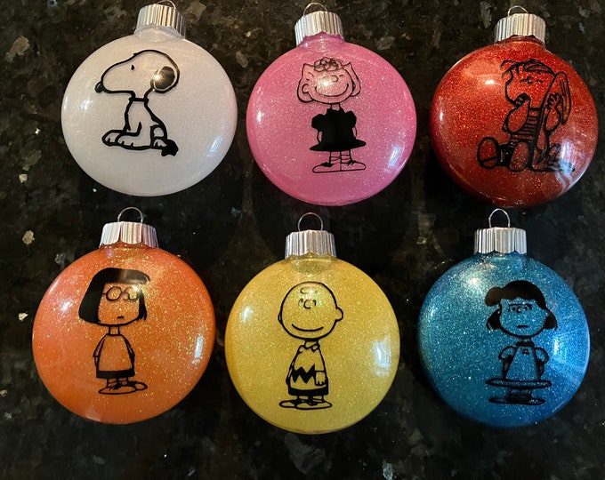 Peanuts Gang Christmas Ornaments Set 2 Etsy