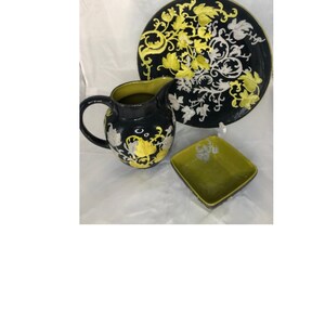 3 pc Set Laurie Gates Sublime Collection Serving Plate, Bowl, and Pitcher