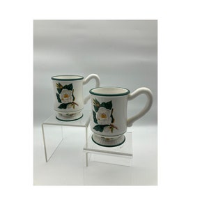 Set of 2 burton + BURTON Magnolia Coffee Mugs Cups FiB