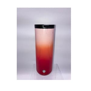 2018 Starbucks Gradient Red Orange Pink Ombre Stainless Steel Tumbler/Mug/Cup 16 oz. RETIRED