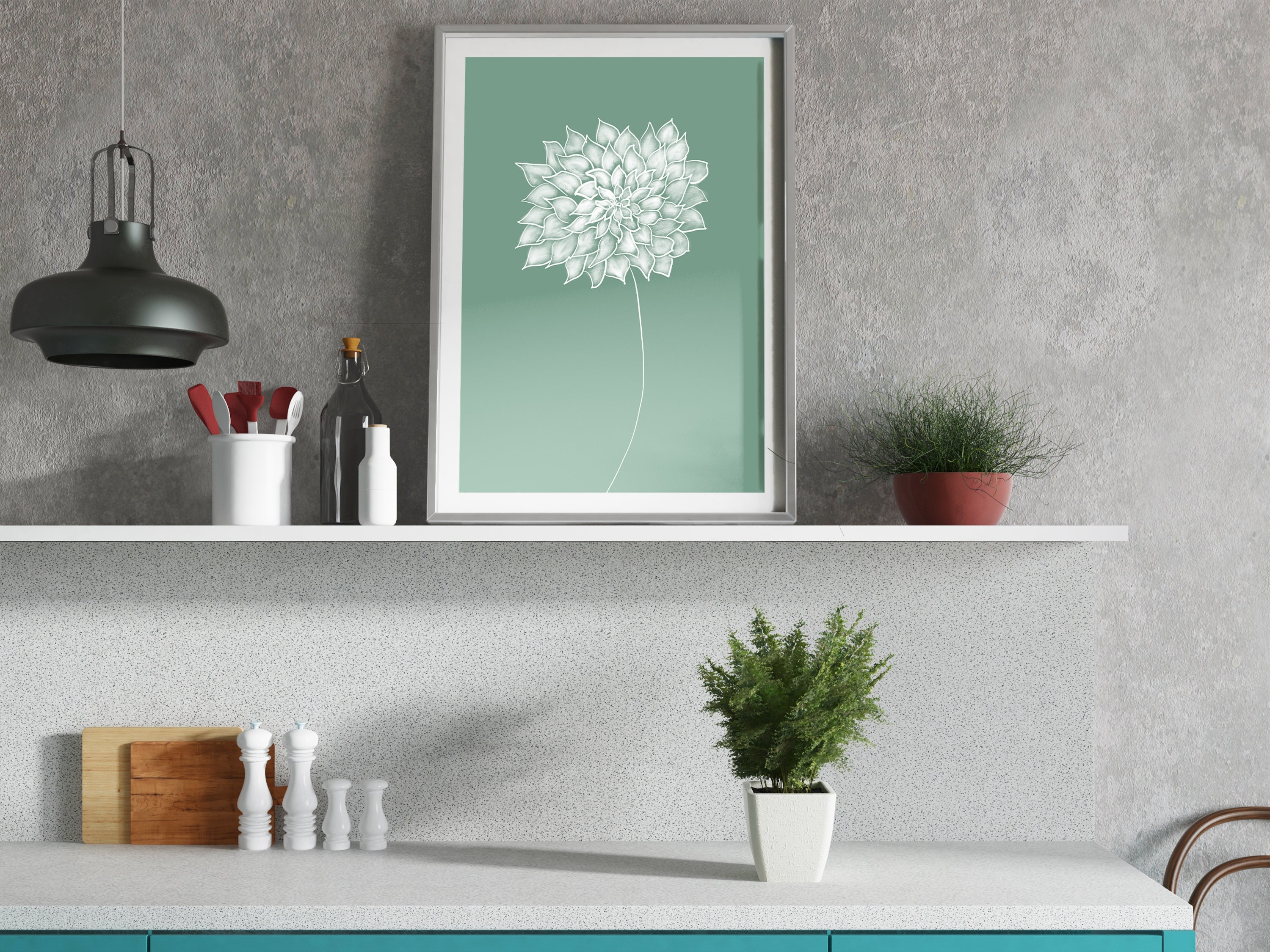 Flower Wall Art Print Bathroom Wall Decor Printable Wall | Etsy