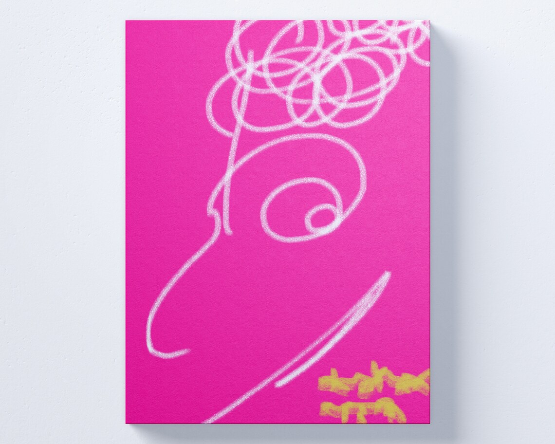 Pink Wall Art Print Printable Wall Art Minimalist Art Smile Etsy