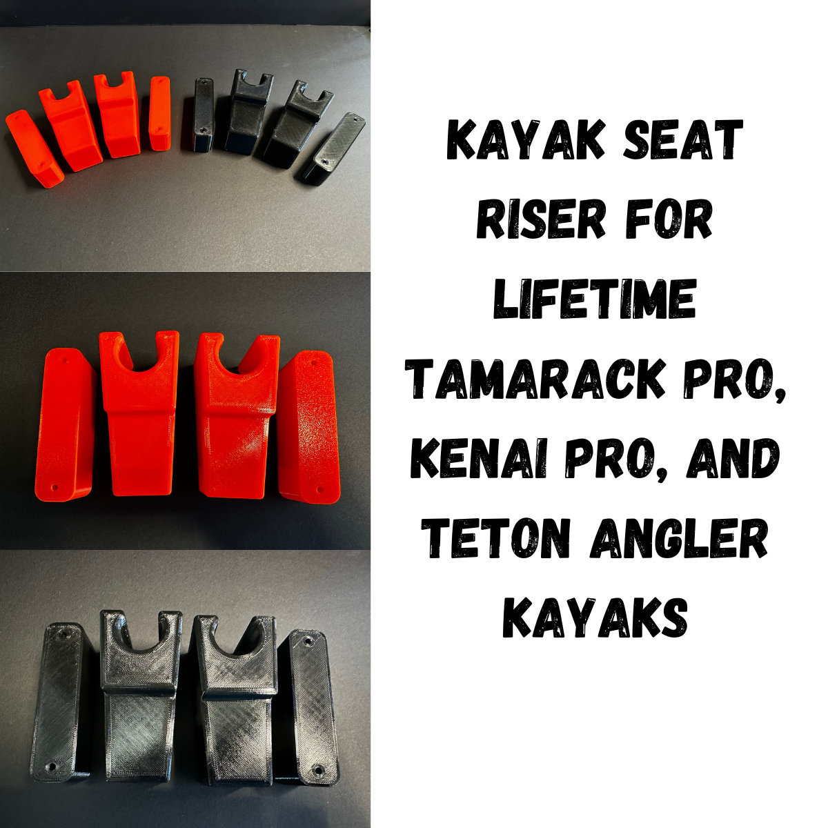 T2 Kayak Seat Risers for Lifetime Tamarack Pro, Kenai Pro, and Teton
