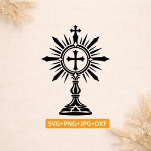 Custodia católica SVG Eucaristía Archivo Cricut PNG DXF