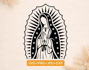 Virgin of Guadalupe SVG, Our Lady of Guadalupe SVG, Catholic Cut File, Mexican Catholic Art, Cricut Design