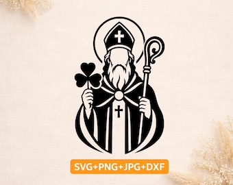 Sankt Patrick SVG, fordonsdekal SVG, katolsk SVG, bilfönsterdekal, lastbilsklistermärke, Cricut-klippfil, vinylsvg