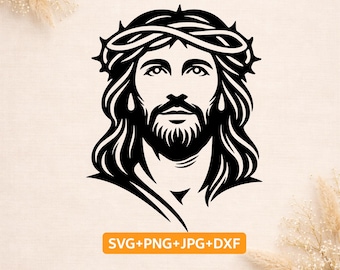 Korona cierniowa Jezusa SVG | Plik do cięcia Wielkiego Piątku | Projekt Męki Pańskiej | Cricut PNG DXF