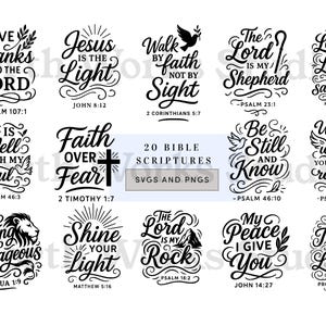Bible Verse SVG Bundle Christian Cricut Files PNG DXF - Etsy