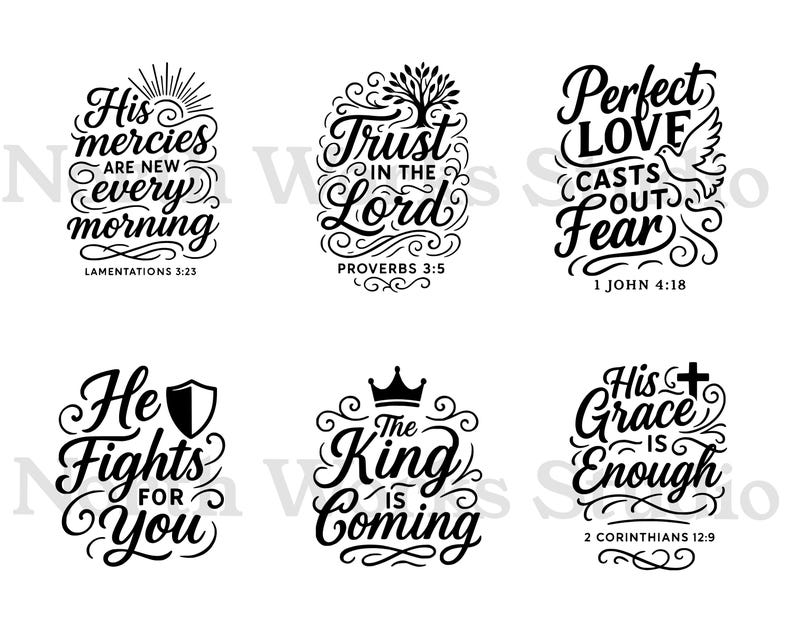 Bible Verse SVG Bundle Christian Cricut Files PNG DXF - Etsy