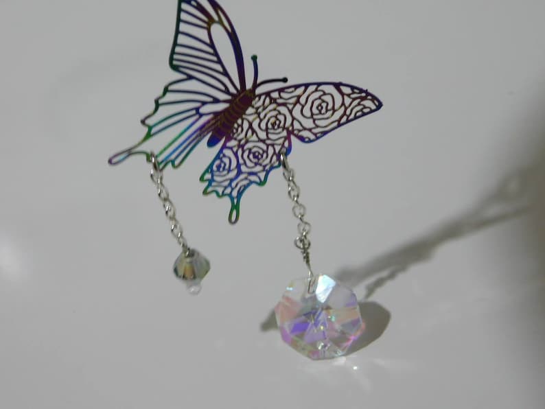 Butterfly Car Charm Rearview Mirror Charm Holographic Etsy