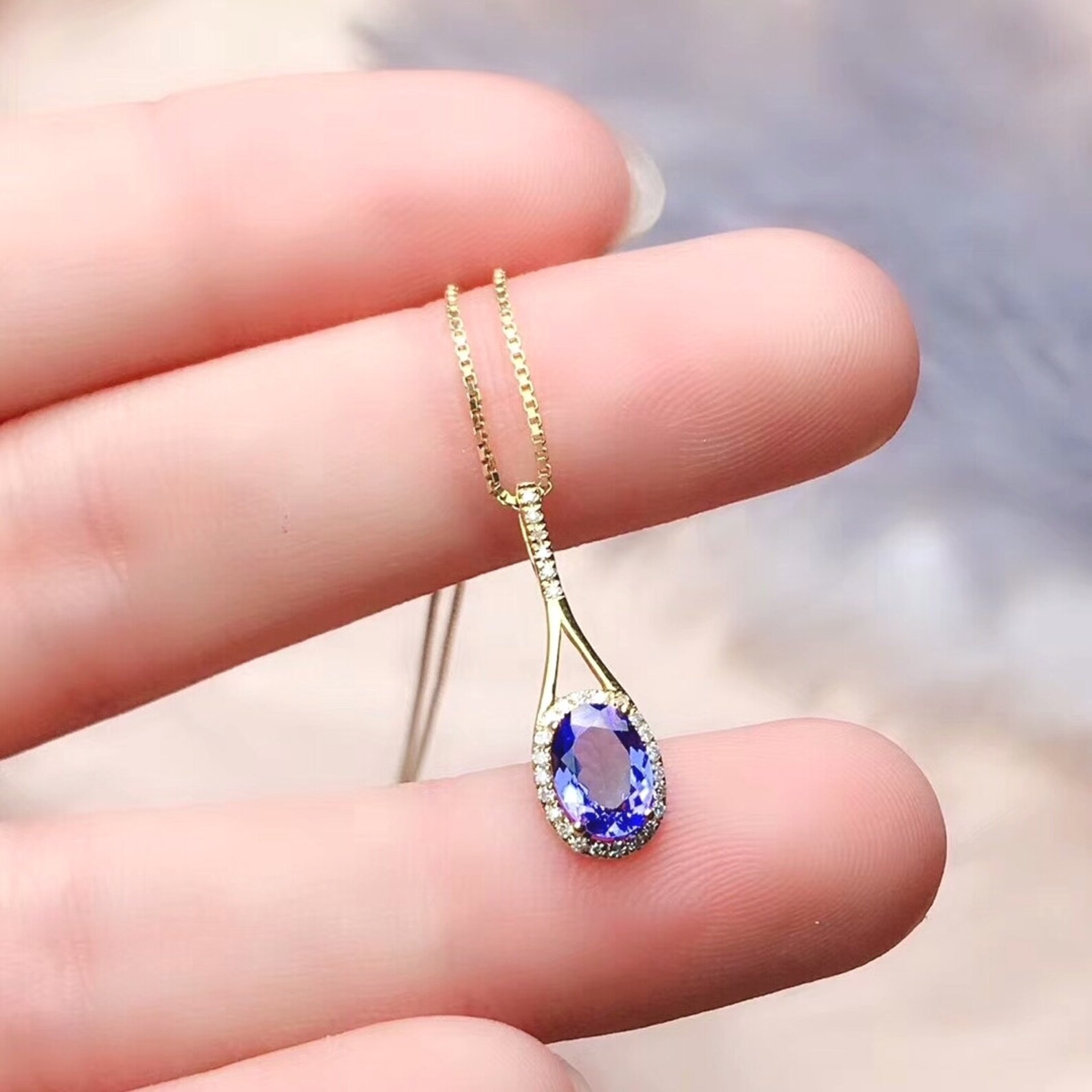 tanzanite necklace