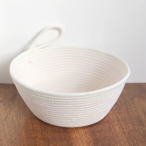 Rope Basket | Pastel Pink Basket | Coiled Rope Basket | Handmade Basket