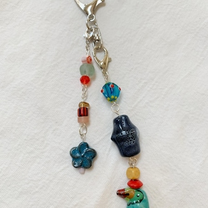 Colorful Beaded Bag Charms – Handmade Eclectic Keychain Accessories – Boho Purse Charms with Toucan Bead