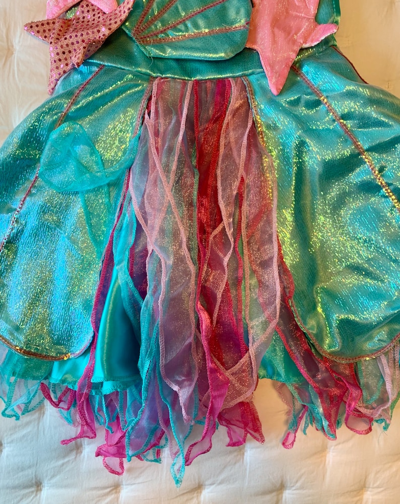 Girls 10 Blue and pink sparkle! Chasing Fireflies Under the Sea Fairy Dress