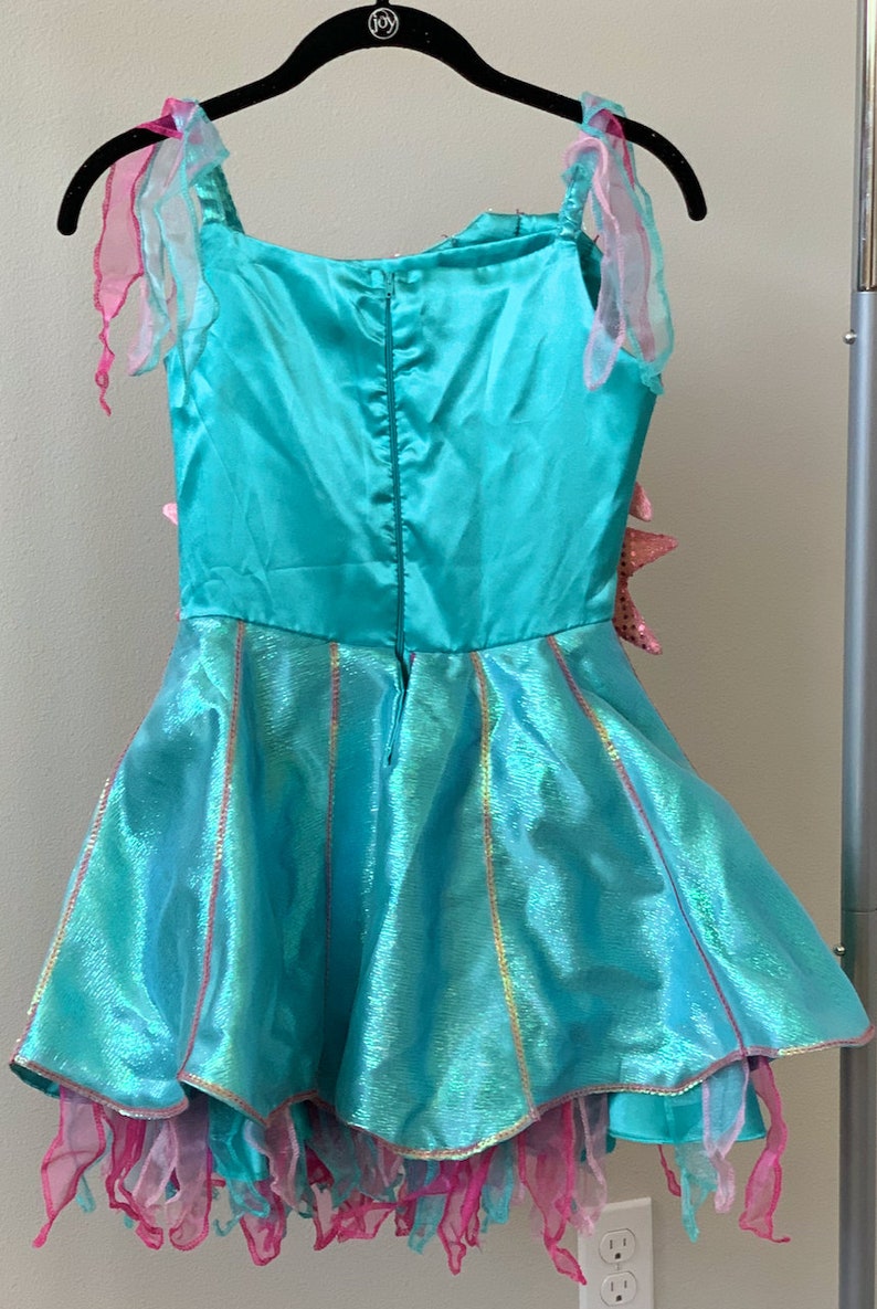 Girls 10 Blue and pink sparkle! Chasing Fireflies Under the Sea Fairy Dress