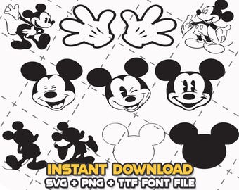 Mouse Designs SVG Bundles: Cricut & Lazer Cut Files (Digital Download)