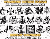 Wolverine SVG Bundle: Cricut & Laser Cut Designs + Font (Digital Download)