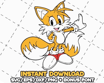 Sonic Hedgehog SVG Bundle: Cricut, Cameo, Lazer Cut File (Digital Download)