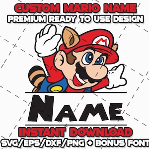Super Mario Cricut File Bundle: DIY Crafts, Shirt Design (Digital Download)