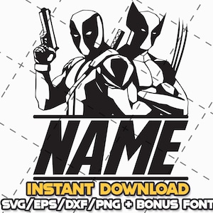 Deadpool SVG Bundle with Font: Cricut & Laser Cut Files (Digital Download)