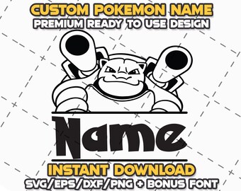 Cartoon Monster Svg, Png, Eps, Dxf, Font Bundle, Custom Name, Birthday, Cute Characters