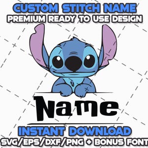 STITCH OUTLINE BUNDLE Svg Png Eps Dxf Cricut Cameo Print Lazer Engrave File for Diy Crafts Birthdays Shirt  Digital Download Cut Files