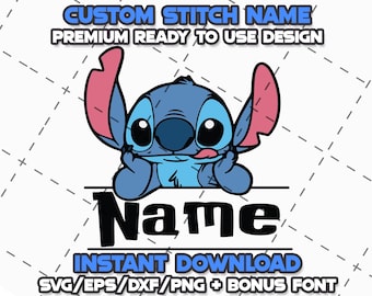Stitch Outline SVG Bundle: Lilo & Stitch DIY Crafts (Digital Download)