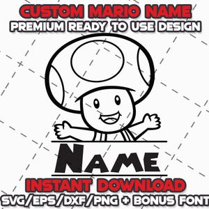 Super Mario Font SVG Bundle: Cricut, Cameo, Lazer Cut File (Digital Download)