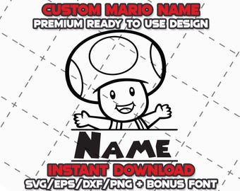 Super Mario Schrift SVG Bundle: Cricut, Cameo, Lazer Cut Datei (Digitaler Download)