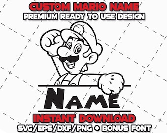 Super Mario Schrift SVG-Bundle: Cricut, Cameo Cut Dateien (Digitaler Download)