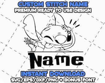 Stitch Outline SVG Bundle: Cricut, Lazer Cut File (Digital Download)