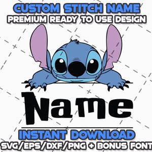 STITCH OUTLINE BUNDLE Svg Png Eps Dxf Cricut Cameo Print Lazer Engrave File for Diy Crafts Birthdays Shirt  Digital Download Cut Files
