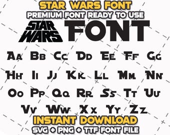 Star Wars Font SVG Bundle: Cricut & Lazer Cut Files (Digital Download)