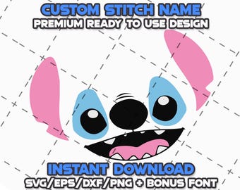 Stitch Outline SVG Bundle: Lilo & Stitch DIY Crafts (Digital Download)