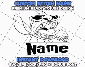 Stitch Outline SVG Bundle: Lilo & Stitch DIY Crafts (Digital Download)