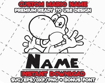 Super Mario Schrift SVG Bundle: Cricut & Cameo Cut Dateien (Digitaler Download)