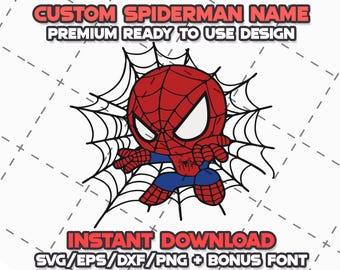 Spiderman SVG Bundle: Cricut & Laser Cut Files + Font (Digital Download)