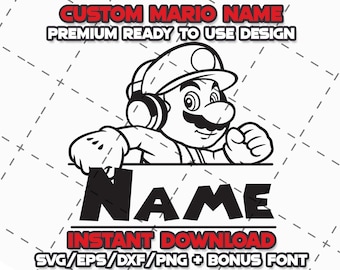 Super Mario SVG Bundle: Cricut Dateien + Schrift (Digitaler Download)