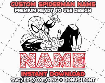 Spiderman SVG Bundle: Cricut Ready + Bonus Font (Digital Download)