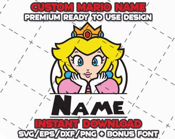 Super Mario Schrift- & Grafik-Bundle: Cricut, Cameo, Lazer Cut Dateien (Digitaler Download)