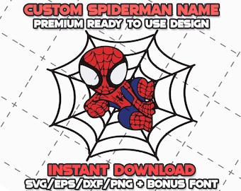 Spiderman SVG Bundle: Cricut Ready Files + Font (Digital Download)