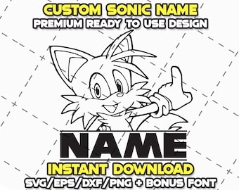 Sonic Hedgehog SVG Bundle: Cricut, Cameo, Lazer Cut Files (Digital Download)